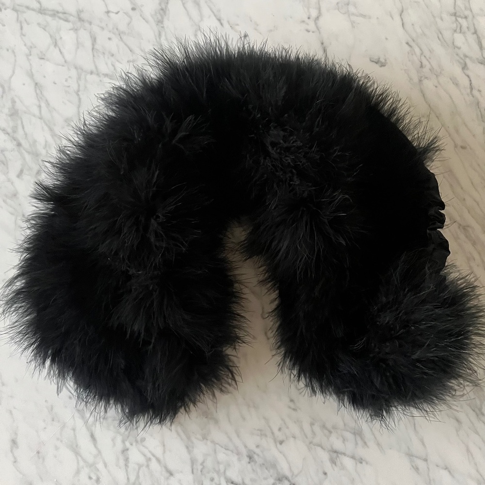 The Deco Haus - Black Ostrich Feather Stole/Shrug